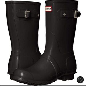 Hunter women’s Classic short  Black Rain Boots